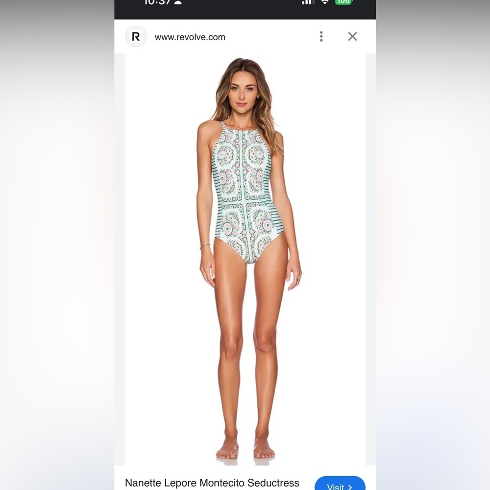 Nanette Lepore Montecito Seductress
Swimsuit in Seafoam M